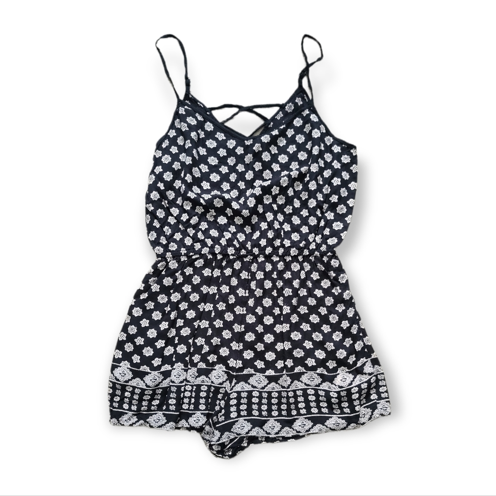 Angie Black Boho Romper
